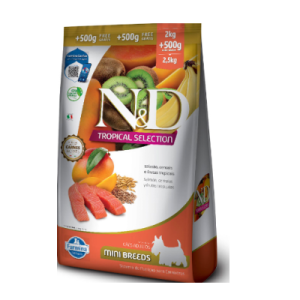 Ração Farmina N&D Tropical Selection para Cães Adultos 2kg + 500g Grátis