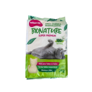 Areia Higiênica Biodegradável Wisecat para Gatos