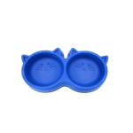 Comedouro Pet Injet Duplo Gato Luxo Azul - 250 ml