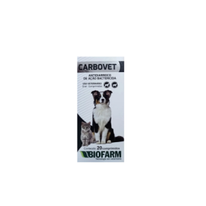 Carbovet Biofarm Antibiótico e Antidiarreico 20 comprimidos