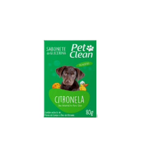 Sabonete Pet Clean Citronela para Cães e Gatos 80g