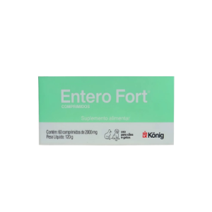 Entero Fort 2000mg 60 Comprimidos Cães E Gatos - Konig