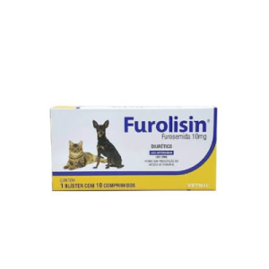 Furolisin 10mg 10 Comp Vetnil - Diurético Para Cães E Gatos