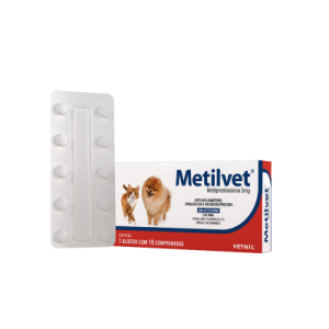 Anti-inflamatório Metilvet 10 Comprimidos Vetnil para Cães e Gatos