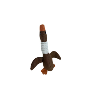 Brinquedo De Pelucia Pato Com Apito Para Pets Cachorro Pet Cor Marrom