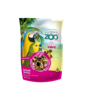 Ração Megazoo Mix Para Papagaio Tropical 700g Super Premium