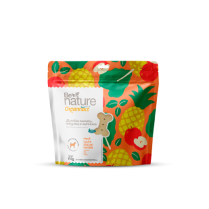 Biscoito Organnact Be Nature para Cães Sabor Maçã, Couve, Abacaxi e Hortelã 150g