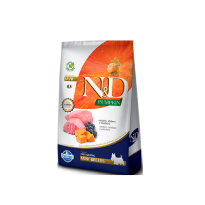 Ração Farmina N&D Prime para Cães Adultos de Raças Pequenas Sabor Cordeiro e Blueberry