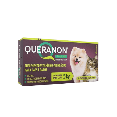 Suplemento Queranon para Cães e Gatos Small Size 30 comprimidos